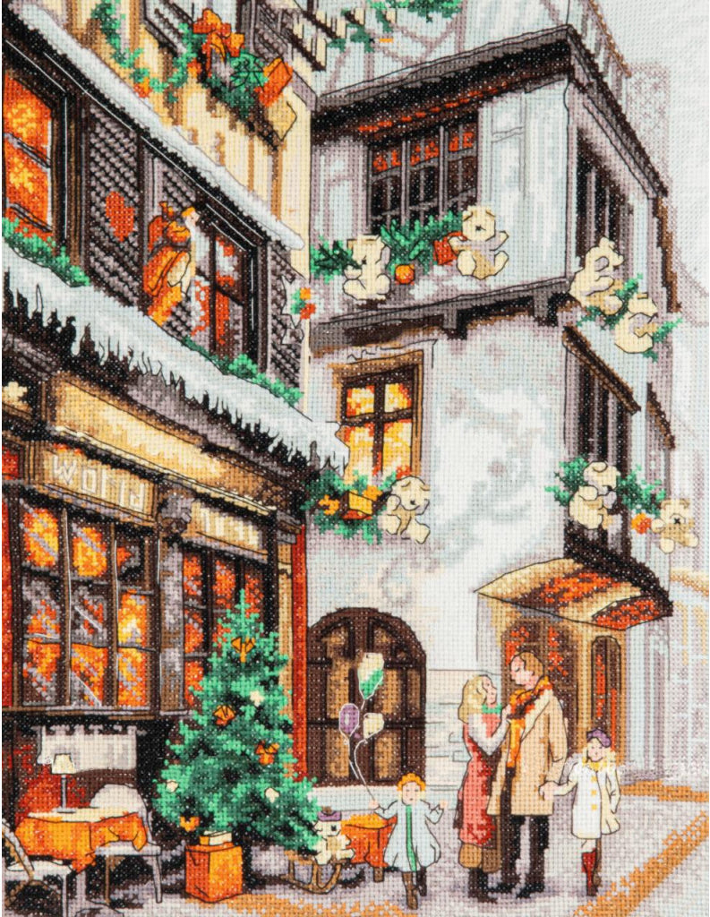 Counted Cross Stitch Kit Christmas city DIY Charivna mit