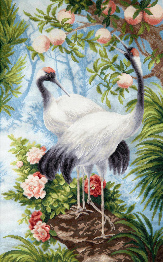 Counted Cross Stitch Kit Cranes DIY Charivna mit