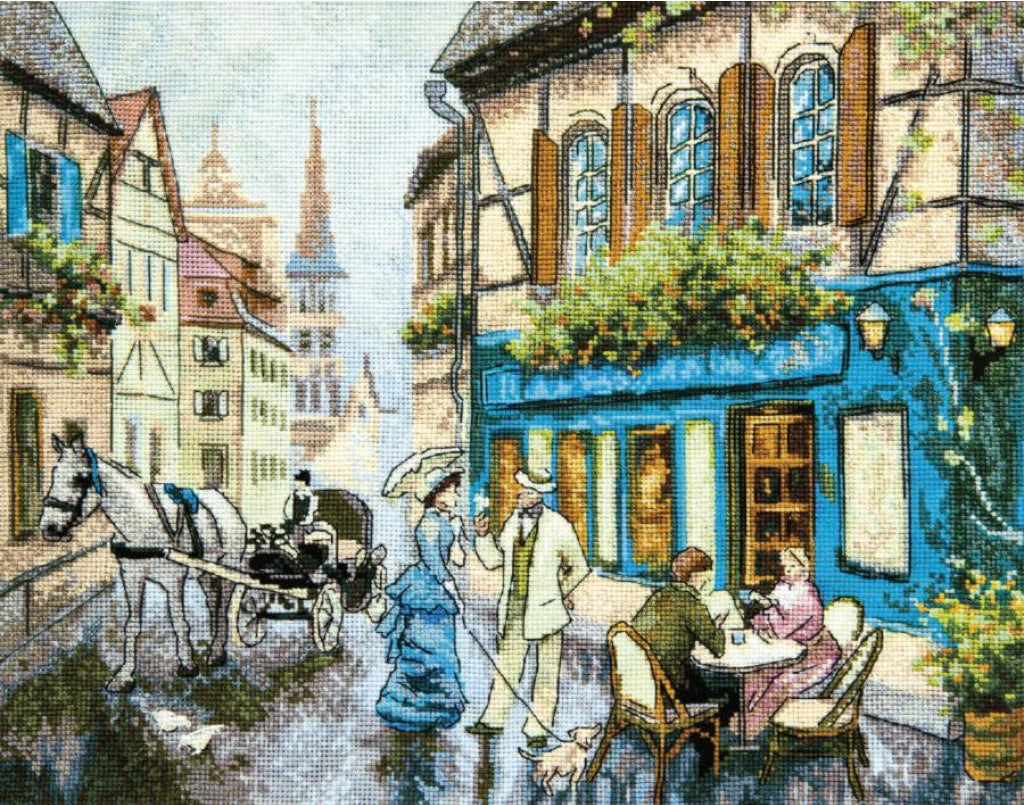 Counted Cross Stitch Kit Old City DIY Charivna mit