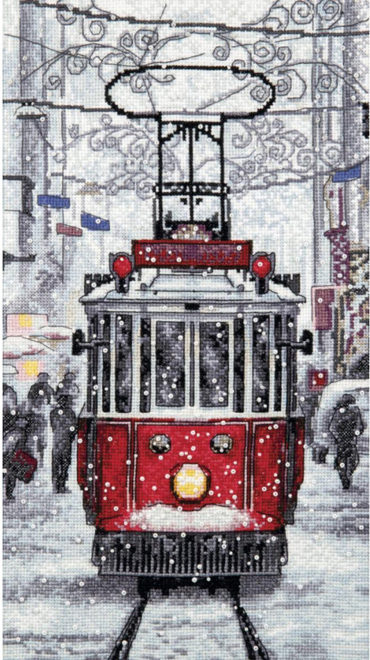 Counted Cross Stitch Kit Tram DIY Charivna mit