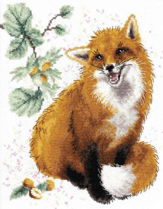 Counted Cross Stitch Kit Fox DIY Charivna mit