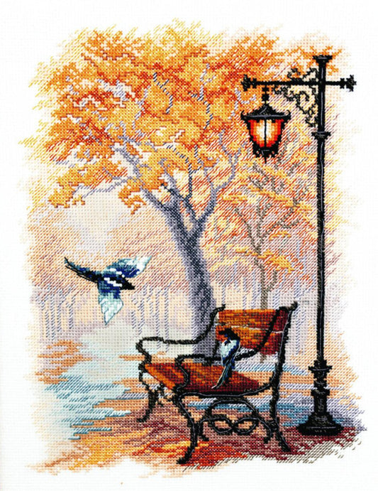 Counted Cross Stitch Kit In the autumn park DIY Charivna mit