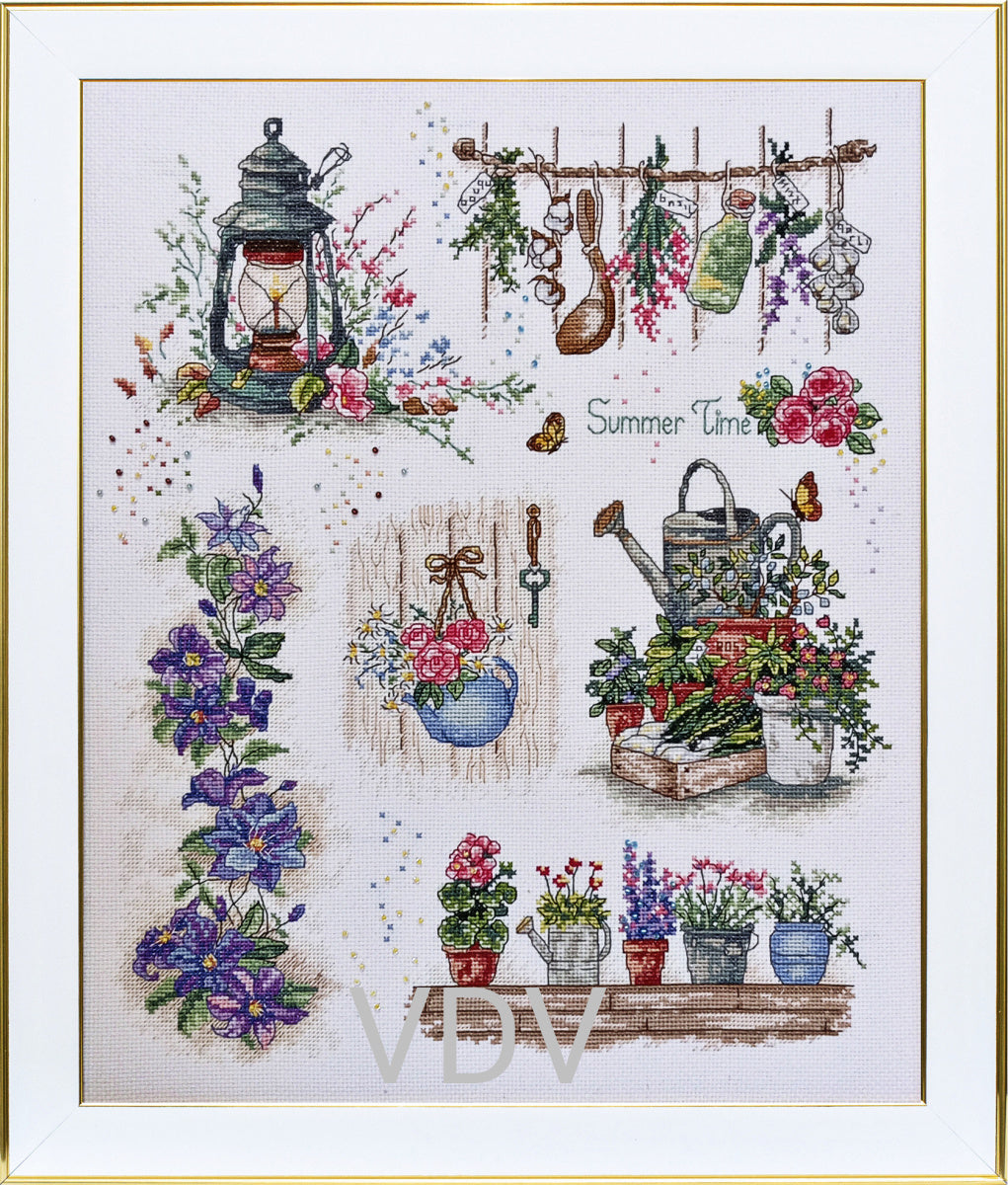 Counted Cross Stitch Kit Summer flowers DIY VDV