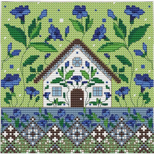 Kit de point de croix compté Printemps DIY Toile non imprimée 