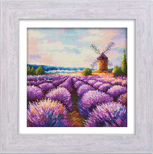 Counted Cross Stitch Kit Lavender field DIY Kolorova