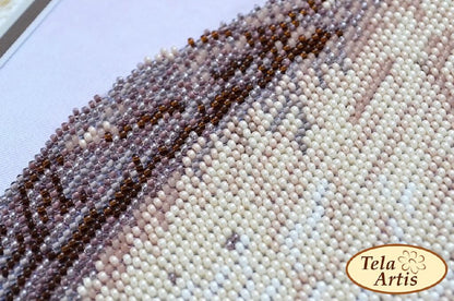 Bead Embroidery Kit Owl DIY Tela Artis