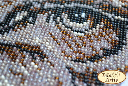 Bead Embroidery Kit Owl DIY Tela Artis
