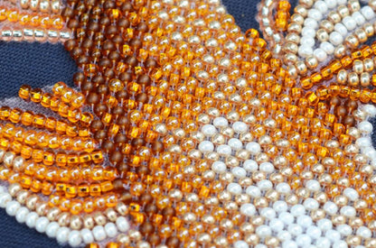 Bead Embroidery Kit Gold fish DIY Tela Artis