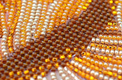 Bead Embroidery Kit Gold fish DIY Tela Artis