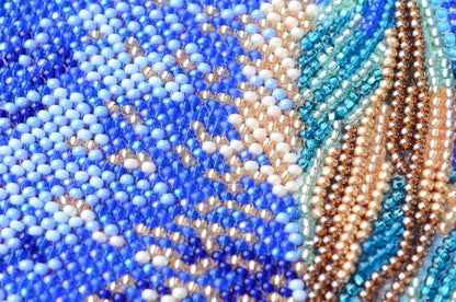 Bead Embroidery Kit Blue fish DIY Tela Artis
