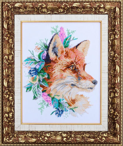 Bead Embroidery Kit Fox DIY Tela Artis