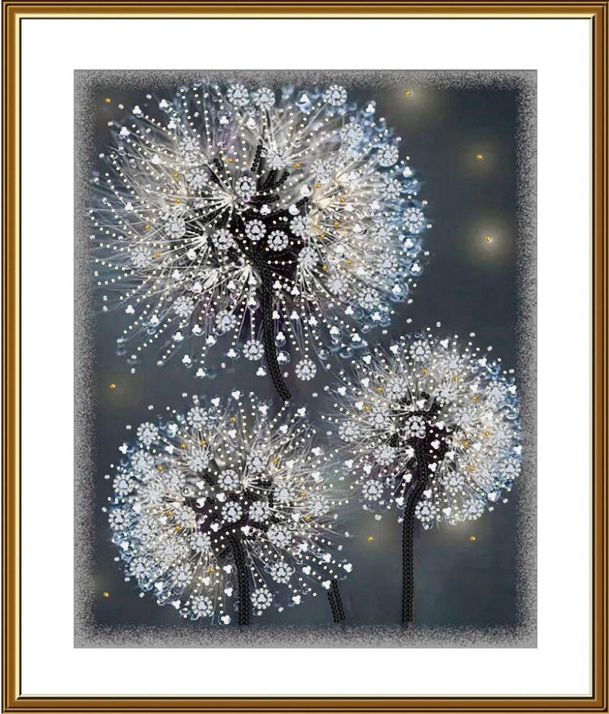 Perlenstickerei-Set Zarte Blumen DIY Nova Sloboda