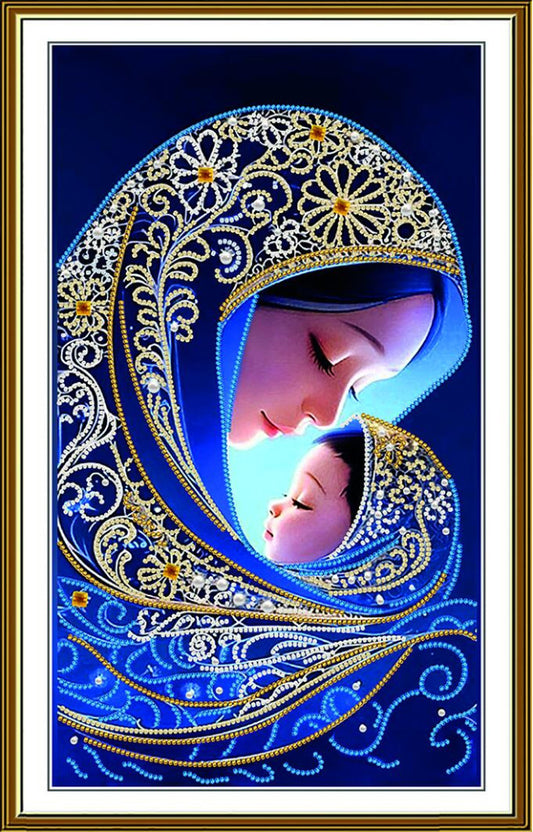 Bead Embroidery Kit Mother and Child DIY Nova Sloboda