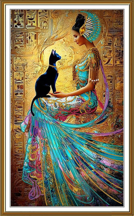 Bead Embroidery Kit Egyptian woman DIY Nova Sloboda