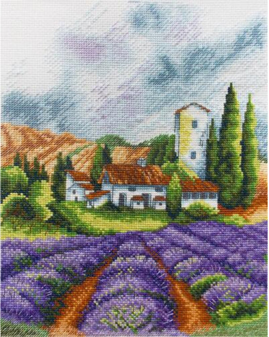 Counted Cross Stitch Kit Lavender scent DIY Marichka