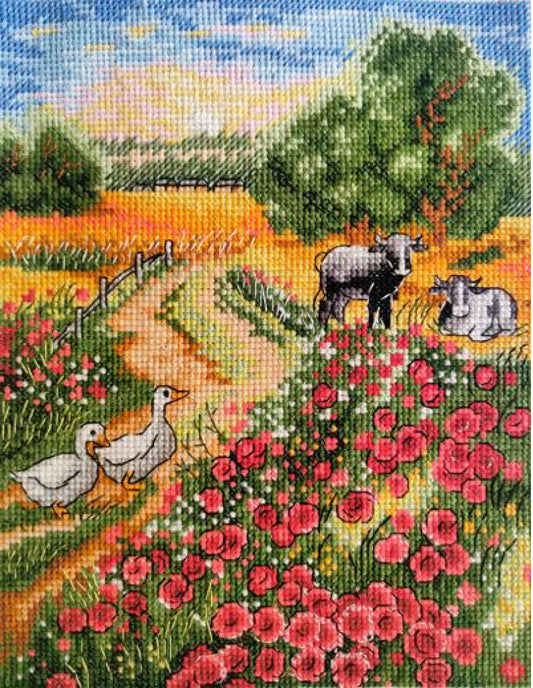 Counted Cross Stitch Kit Summer meadow DIY Marichka