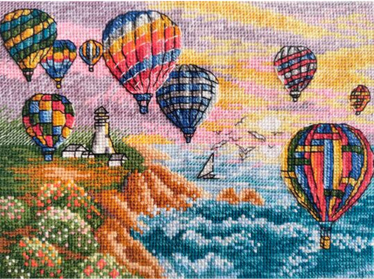 Counted Cross Stitch Kit Balloons DIY Marichka