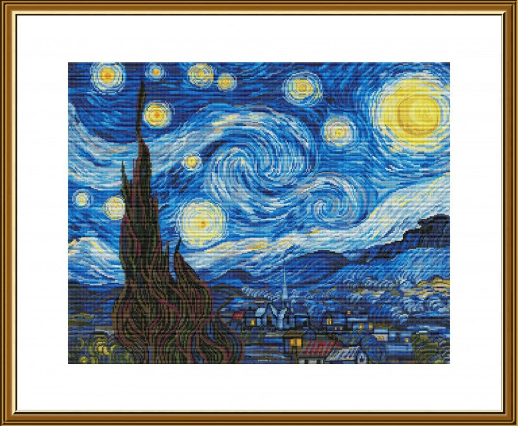 Counted Cross Stitch Kit Starry night DIY Nova Sloboda