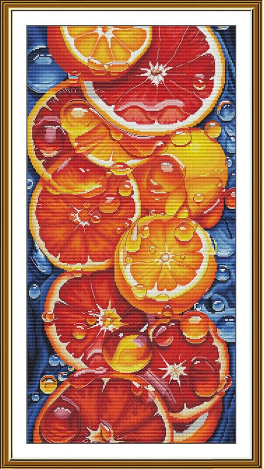 Counted Cross Stitch Kit Juicy oranges DIY Nova Sloboda