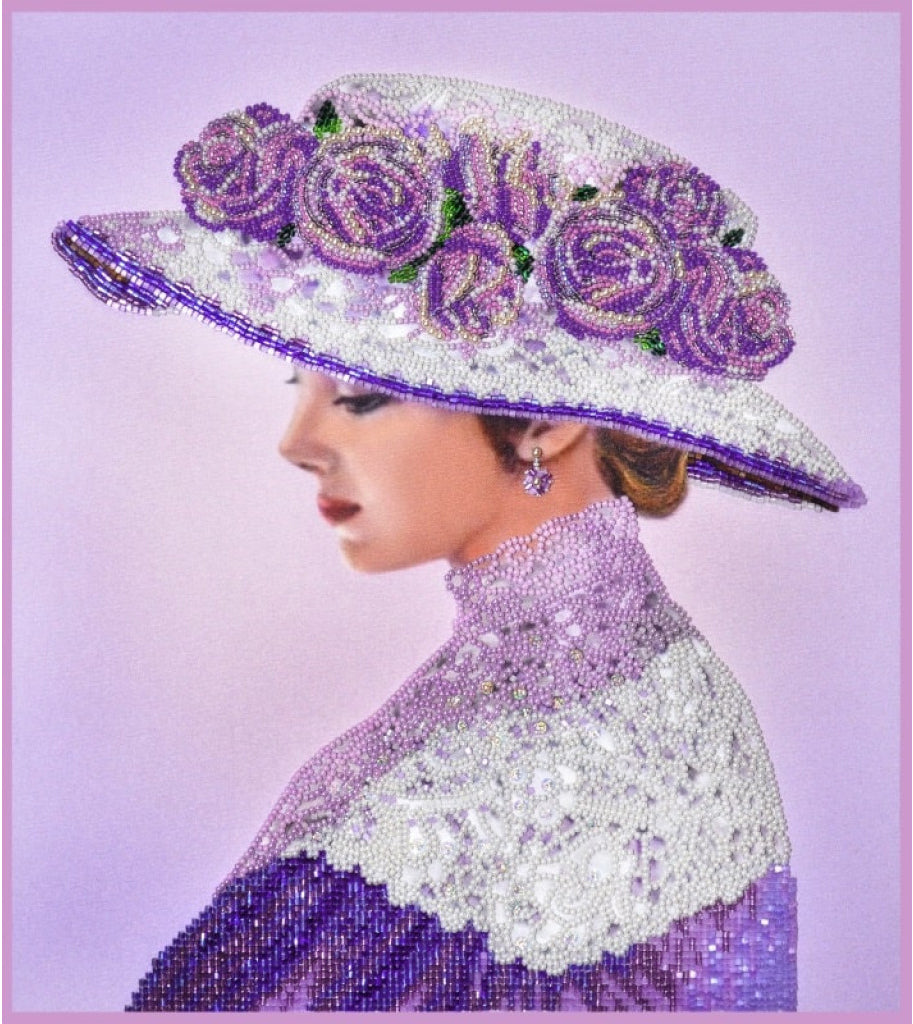 Bead Embroidery Kit Lady in lace DIY