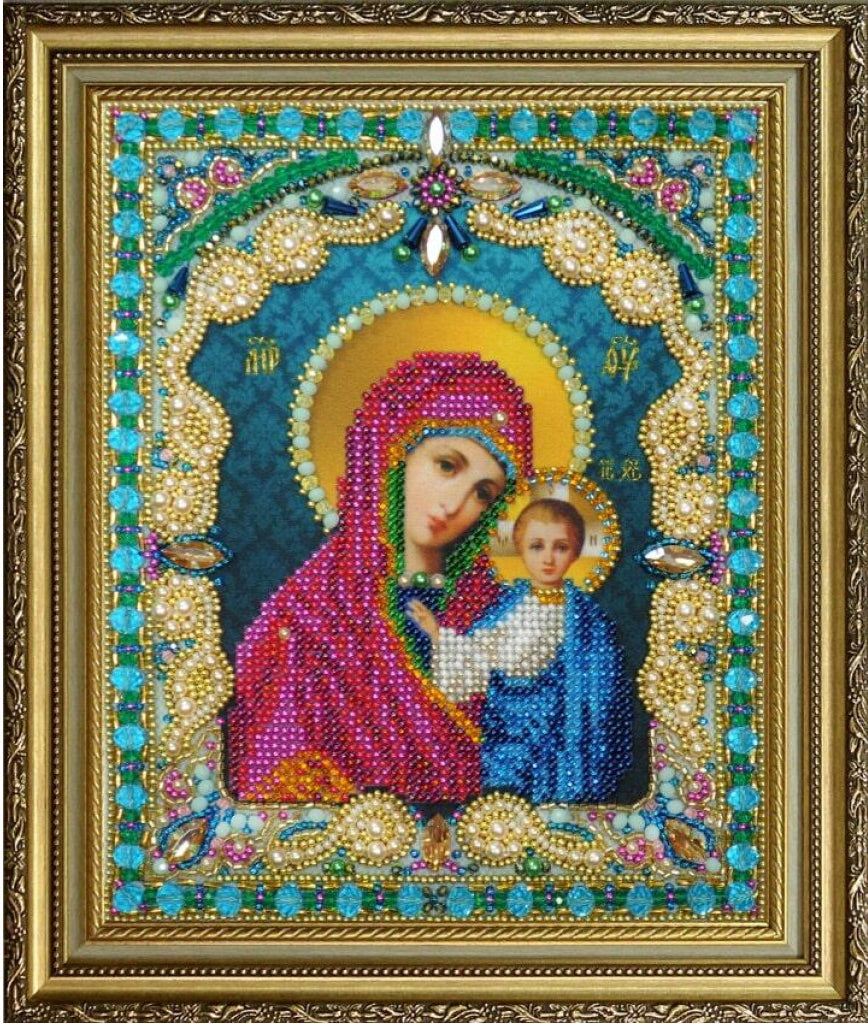 Kit de broderie de perles Icône Vierge Marie Mère de Dieu DIY