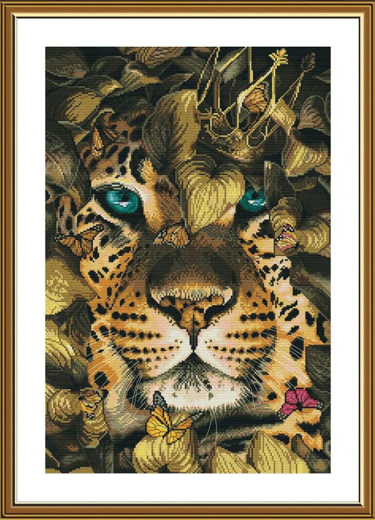 Counted Cross Stitch Kit Leopard DIY Nova Sloboda