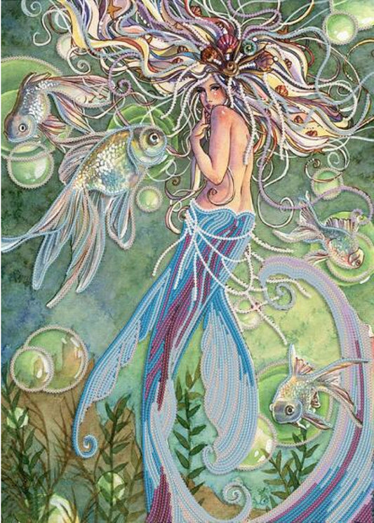 Bead Embroidery Kit Mermaid DIY Marichka