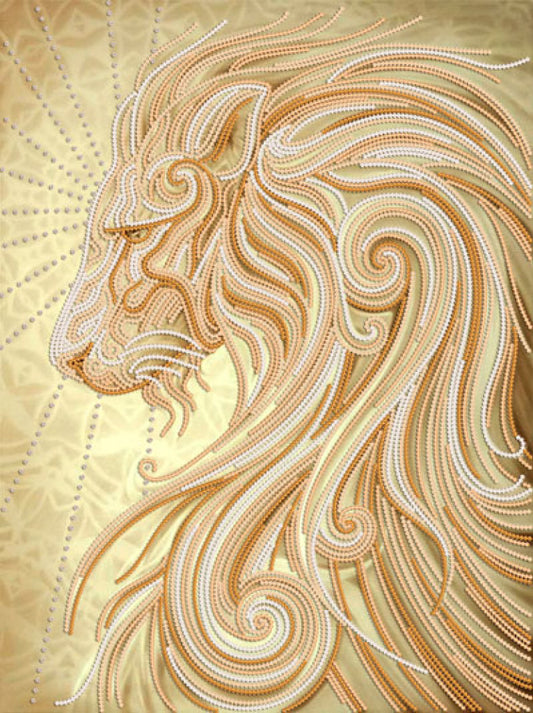 Bead Embroidery Kit Lion DIY Marichka