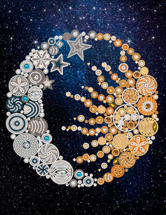 Bead Embroidery Kit Moon and sun DIY Marichka