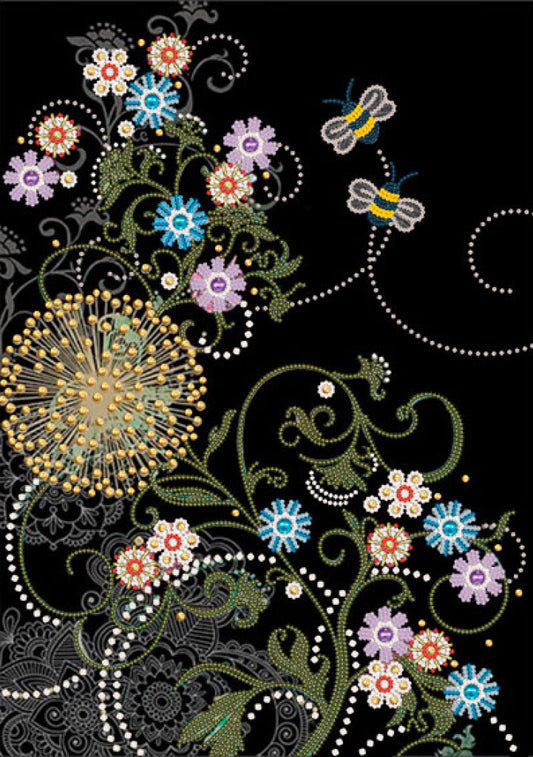 Bead Embroidery Kit Night Flowers DIY Marichka