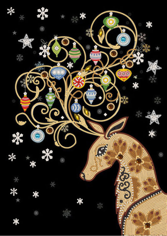 Bead Embroidery Kit Christmas deer DIY Marichka