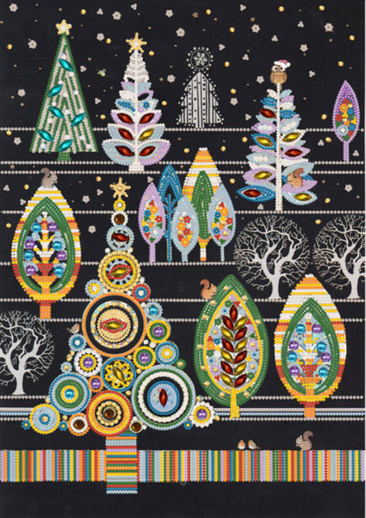 Bead Embroidery Kit Christmas forest DIY Marichka