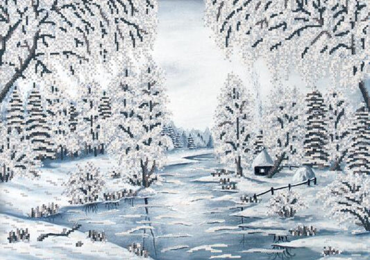 Perlenstickerei-Set Winterlandschaft DIY Marichka