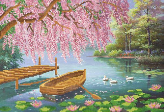 Bead Embroidery Kit Spring Landscape DIY Marichka