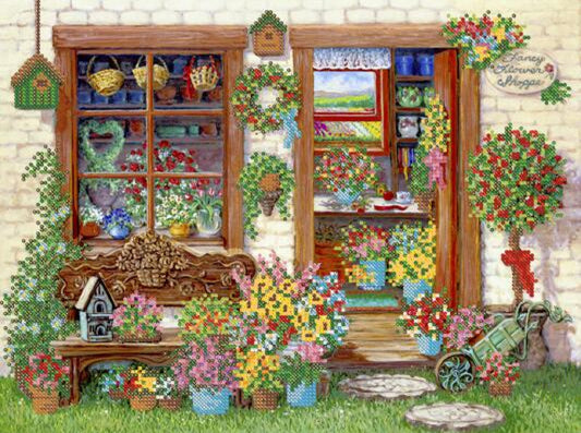 Bead Embroidery Kit Flower store DIY Marichka