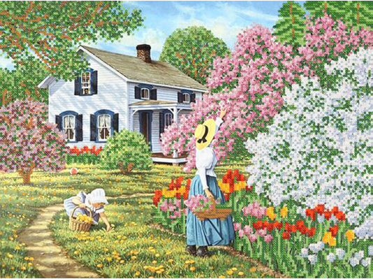 Bead Embroidery Kit Spring Landscape DIY Marichka