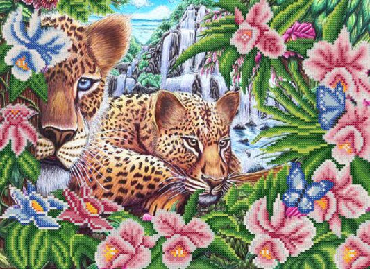 Bead Embroidery Kit Leopards DIY Marichka