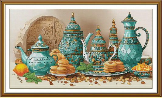 Counted Cross Stitch Kit Oriental sweets DIY Nova Sloboda