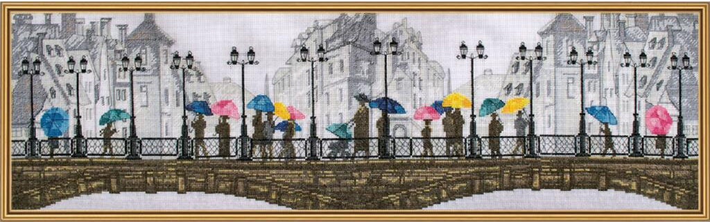 Counted Cross Stitch Kit Bright rain DIY Nova Sloboda