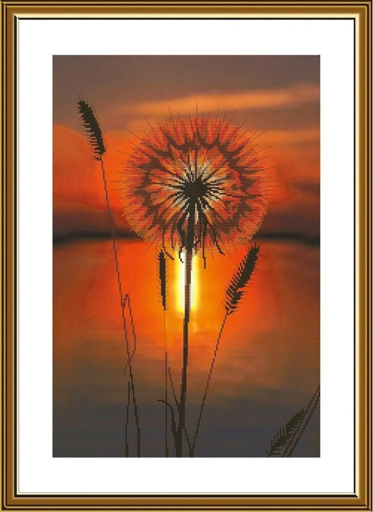 Counted Cross Stitch Kit Dandelion Flowers DIY Nova Sloboda