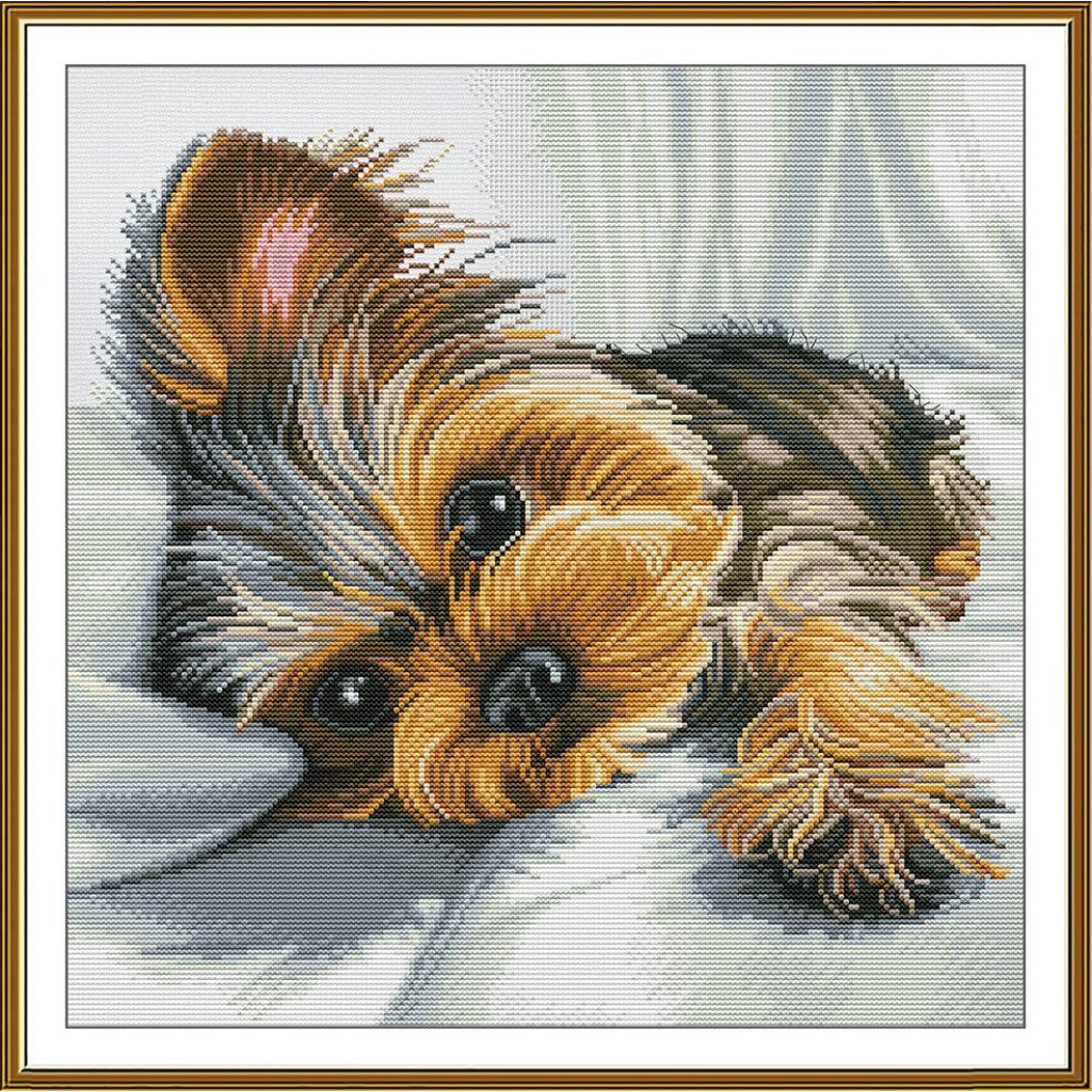 Counted Cross Stitch Kit Dog DIY Nova Sloboda