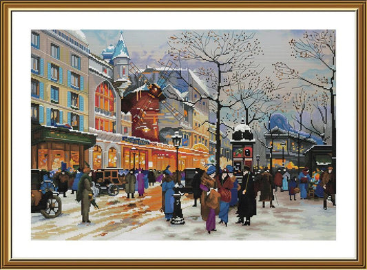 Counted Cross Stitch Kit Legends of Paris Moulin Rouge DIY Nova Sloboda