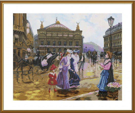 Counted Cross Stitch Kit Opera Garnier Paris DIY Nova Sloboda