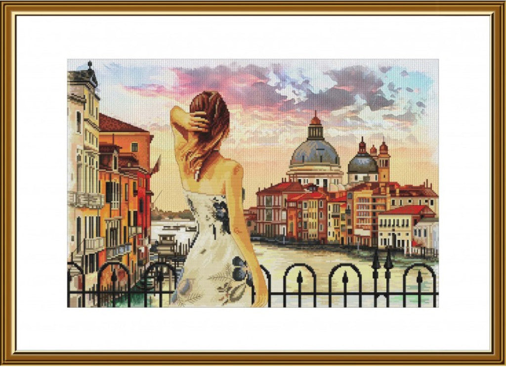 Counted Cross Stitch Kit Venice DIY Nova Sloboda
