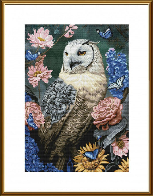 Counted Cross Stitch Kit Forest owl DIY Nova Sloboda