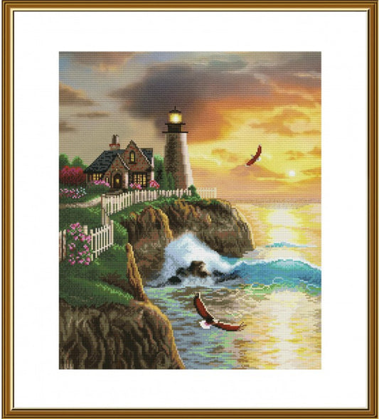 Counted Cross Stitch Kit Lighthouse DIY Nova Sloboda