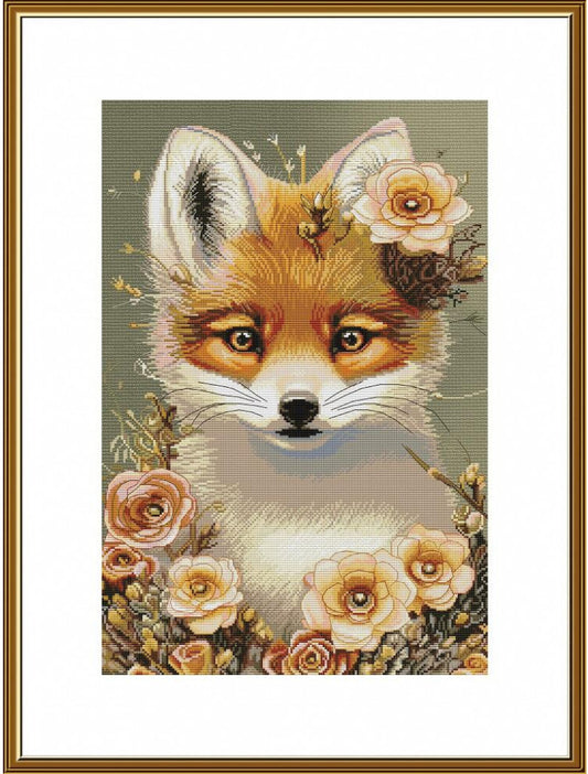 Counted Cross Stitch Kit Little fox DIY Nova Sloboda