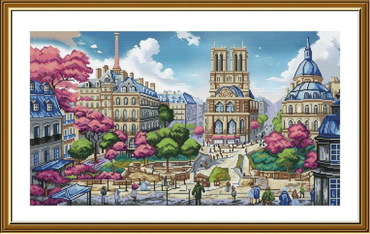 Counted Cross Stitch Kit Notre-Dame de Paris DIY Nova Sloboda