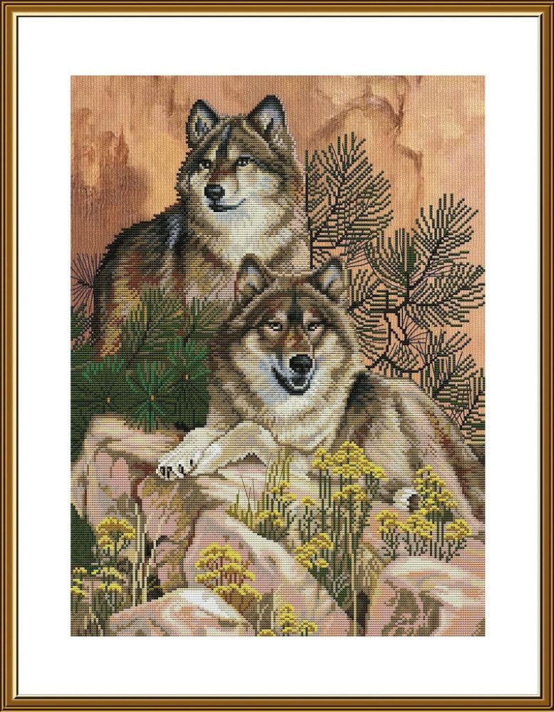 Counted Cross Stitch Kit Wolves DIY Nova Sloboda