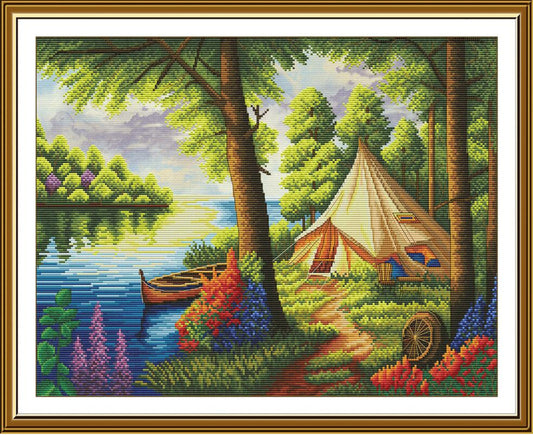 Counted Cross Stitch Kit On vacation DIY Nova Sloboda